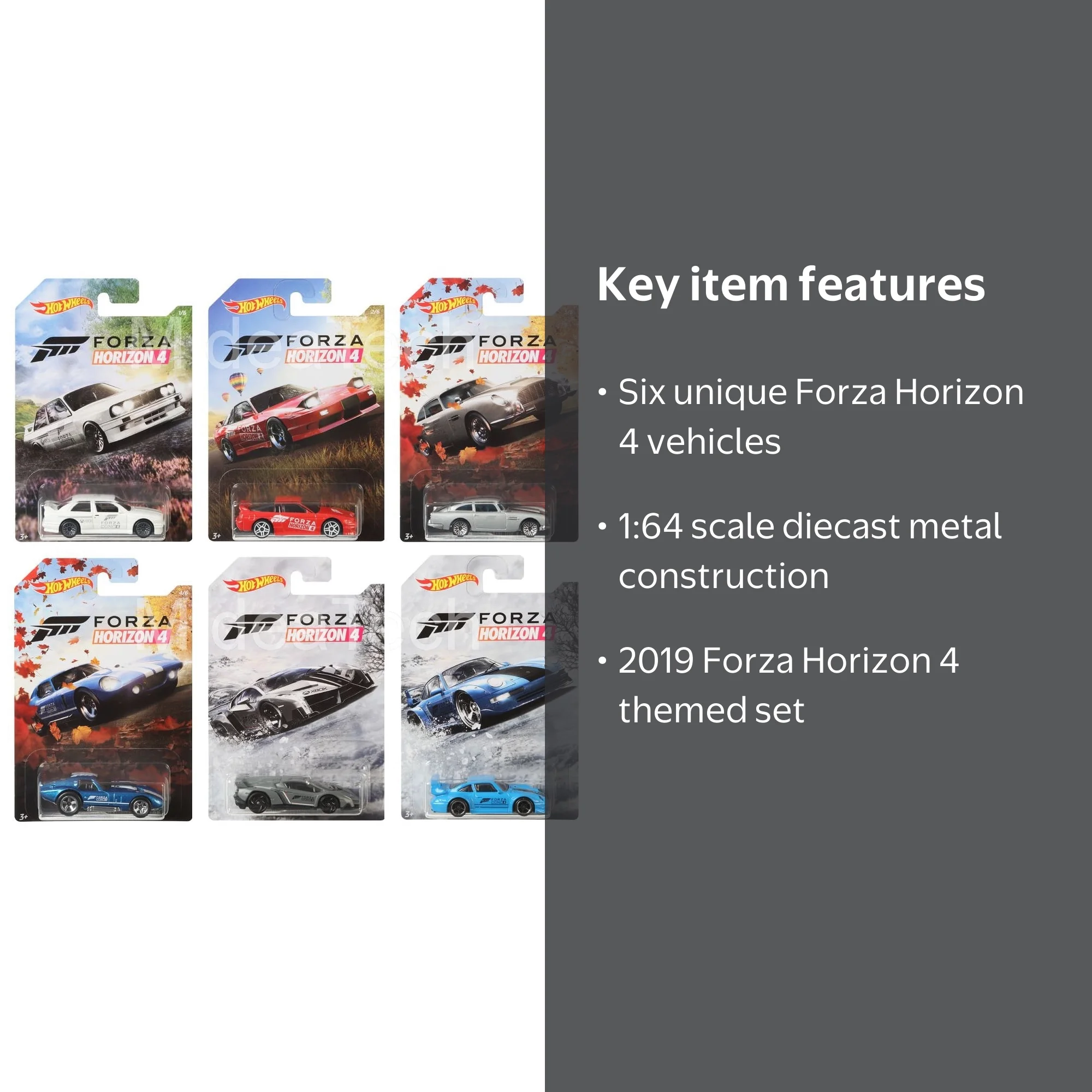 2019 Hot Wheels Forza Horizon 4 Series Complete Set Of 6, 1/64