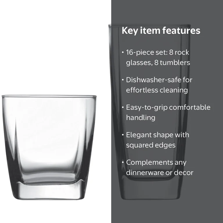 バーベキュー・調理用品 leiri ship GLASS leiri anchor GLASS set Anchor Hocking Rio 16-Piece Kitchen Drinkware Set, Drinking