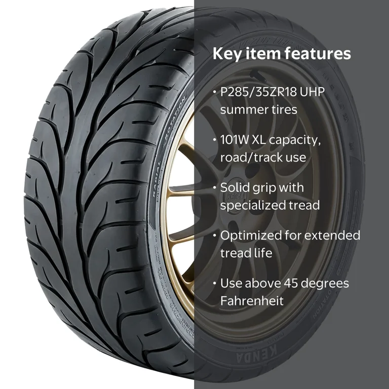 Kenda, Passenger Tire, P285/35ZR18 101W XL, UHP MAX Summer