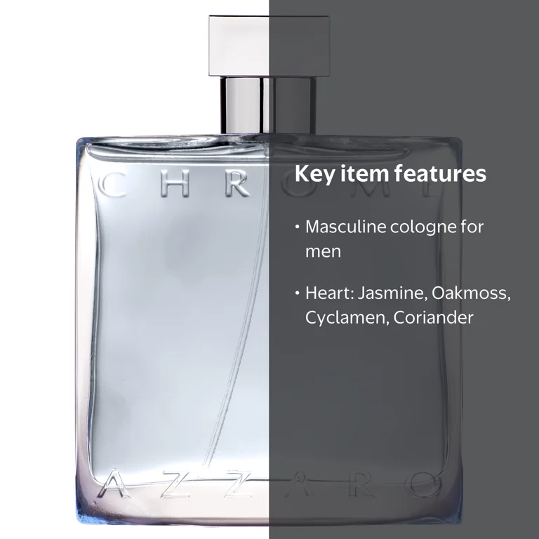 Azzaro Chrome Fragrance Perfume, Eau De Toilette Cologne for Men