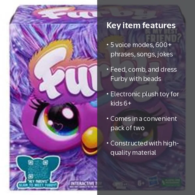 Furby Purple Toy, Pack of 2 - Walmart.com