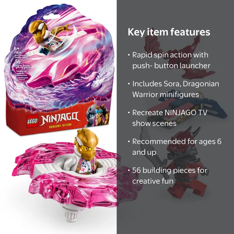 LEGO NINJAGO Sora's Dragon Spinjitzu Spinner, 2 Minifigures