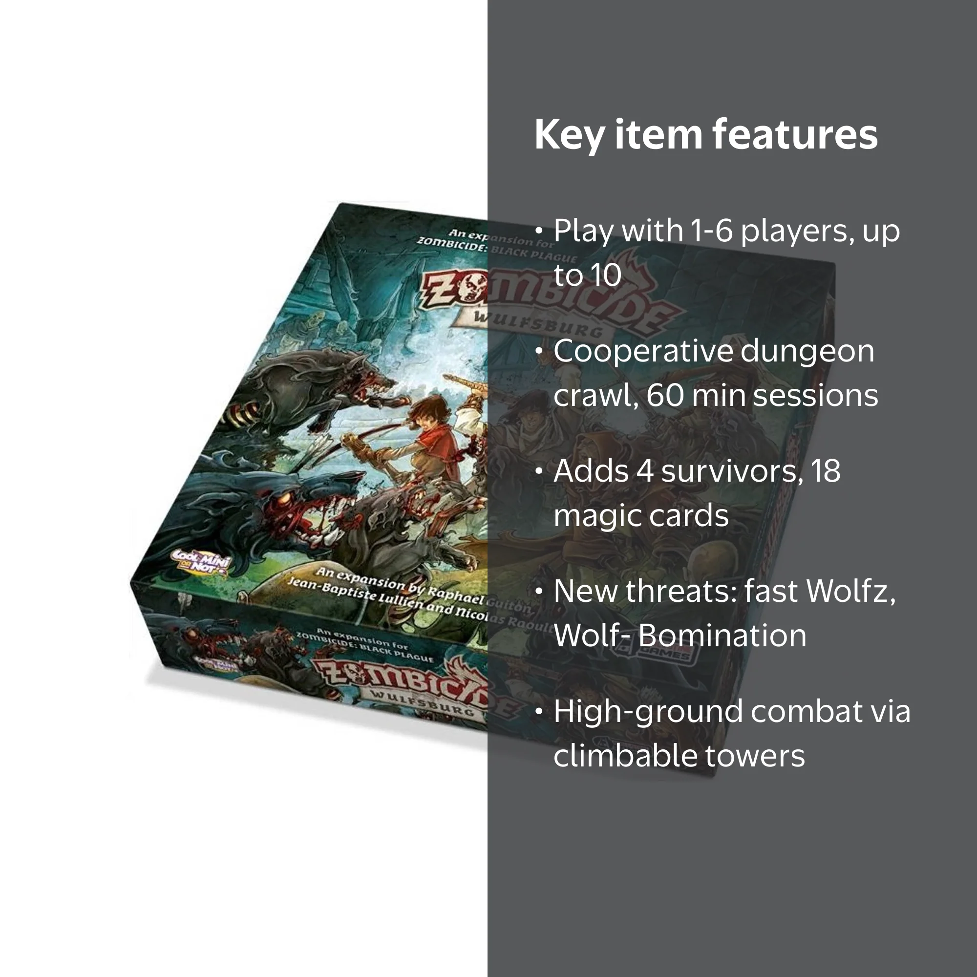 Free Shipping! Zombicide: Black Plague Wulfsburg Expansion Board