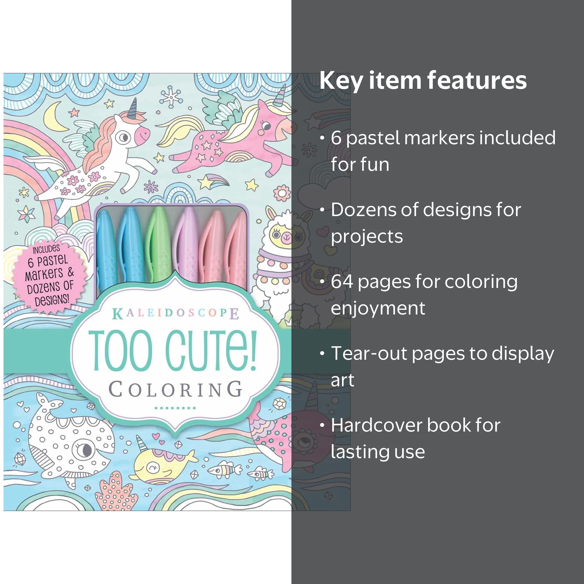 Lizzy Doyle, Kaleidoscope Coloring Book, 64 pages, includes 6