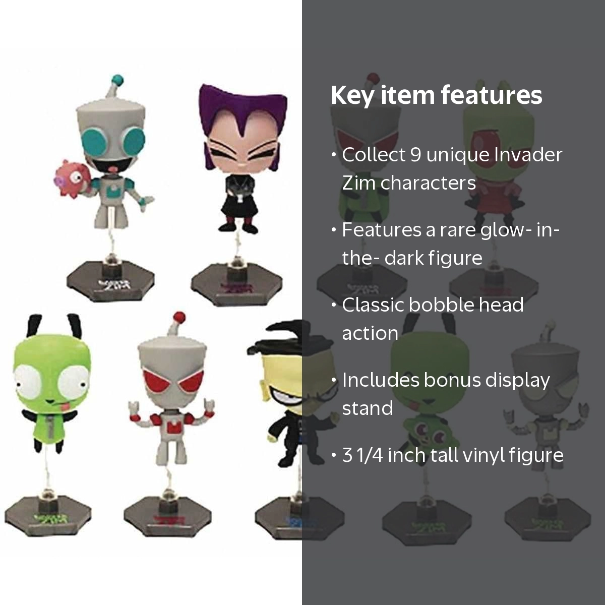 ZAG, Invader Zim Bobble Head Figurine, 3 1/4
