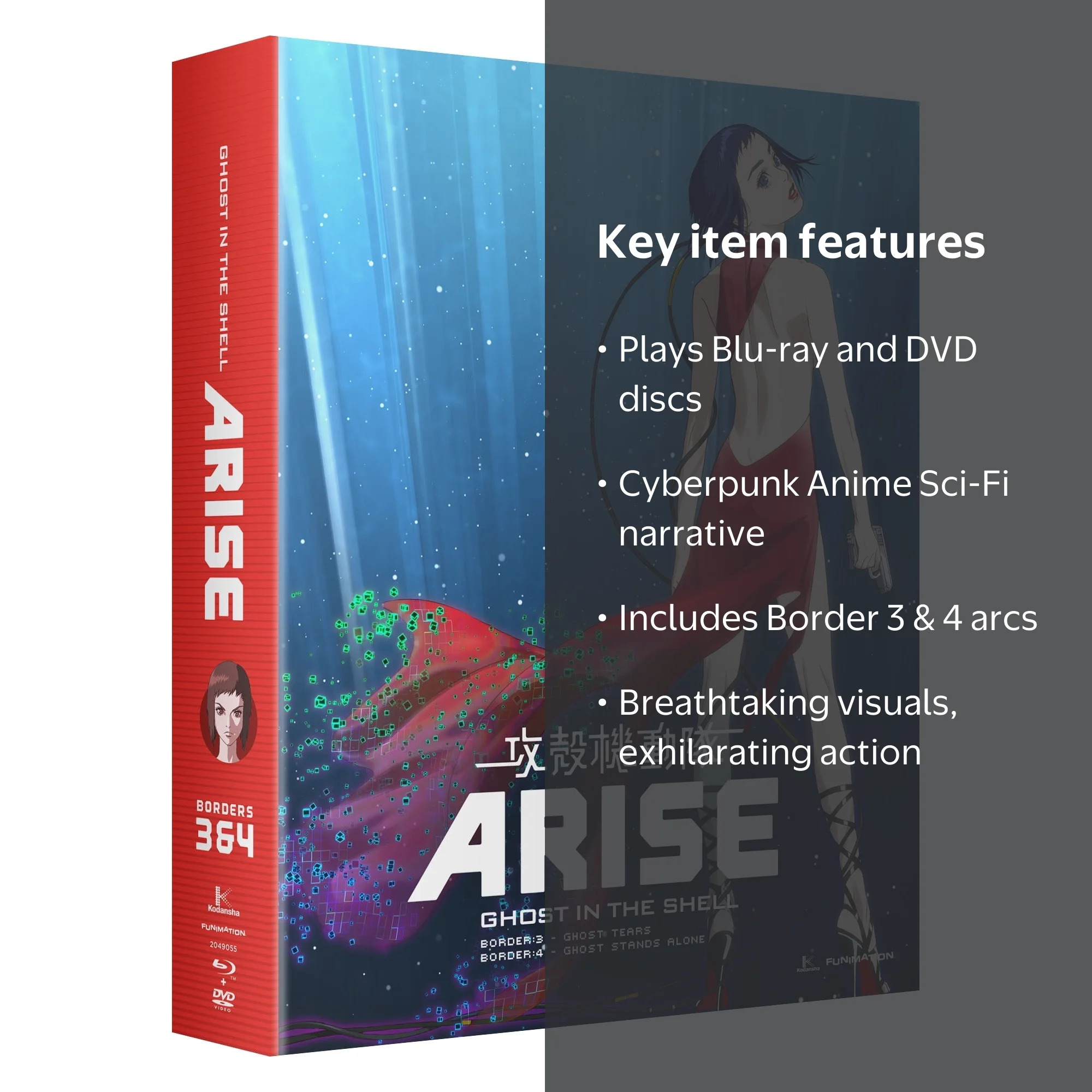 New Ghost in the Shell Arise: Borders Parts 3 and 4 (Blu-ray + DVD