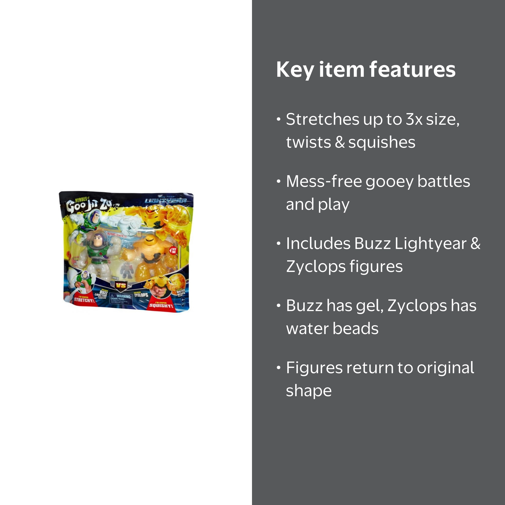 New Brand Heroes of Goo Jit Zu Toys for Kids: Buzz Lightyear Vs