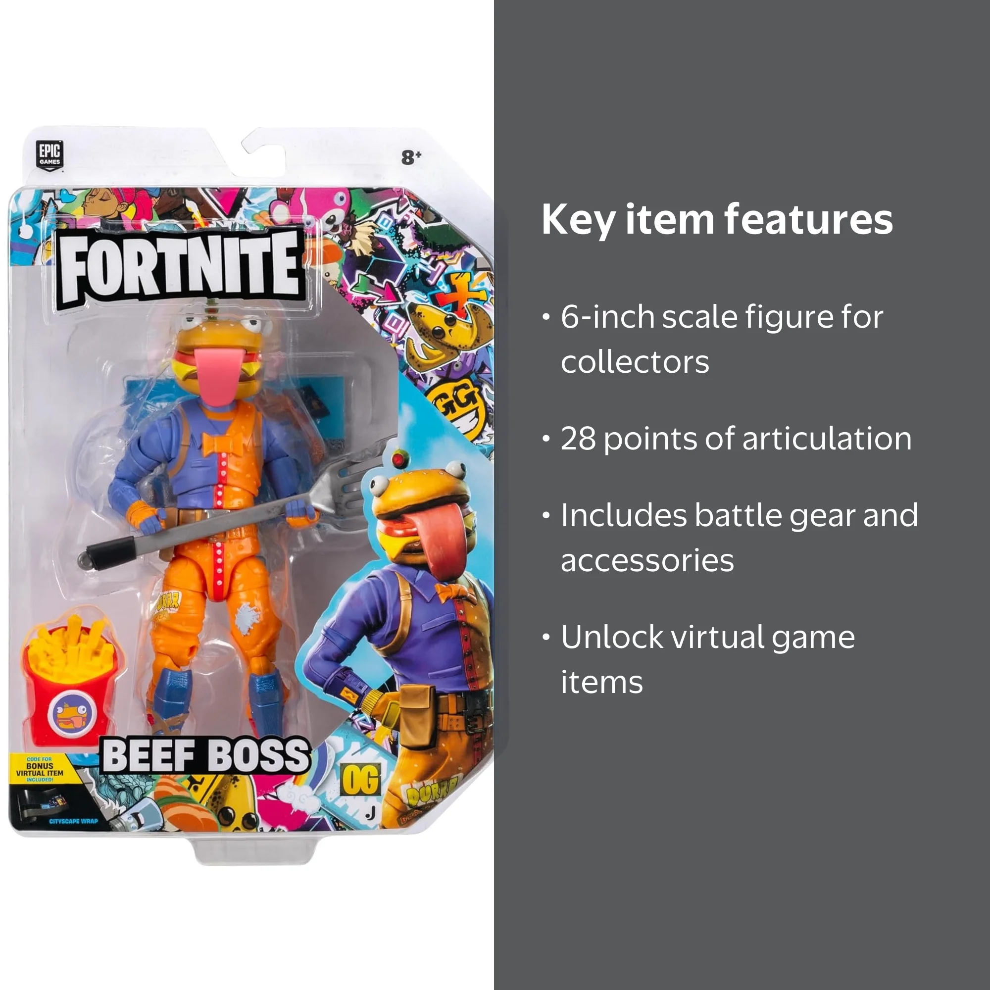 Fortnite Legendary Series Beef Boss Action Figure (Includes Code