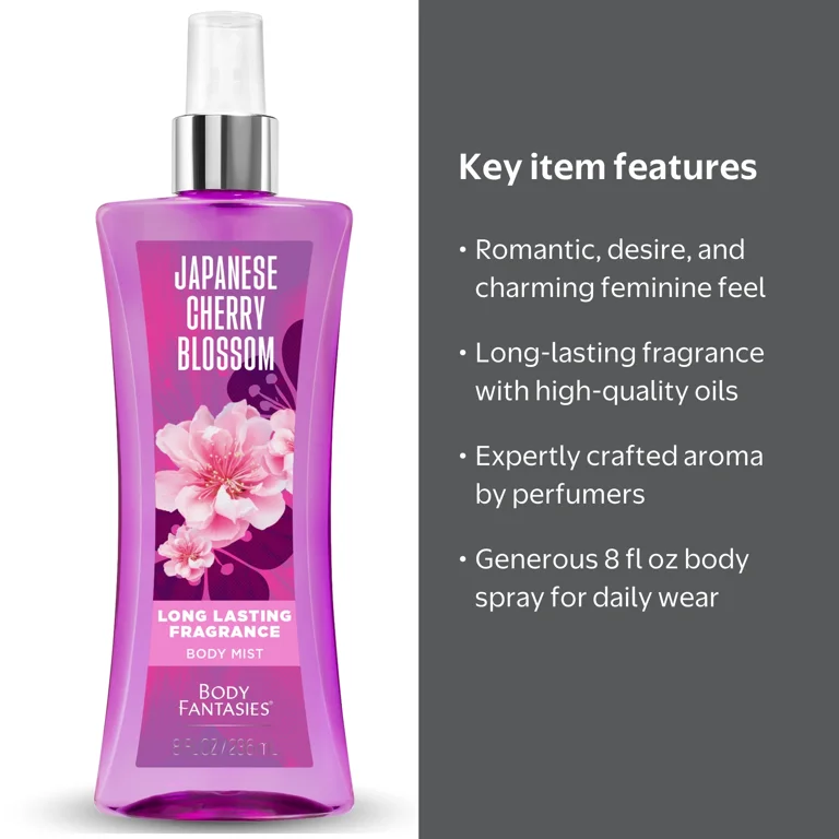 Body Fantasies, Fragrance Body Spray, Japanese Cherry Blossom, 8