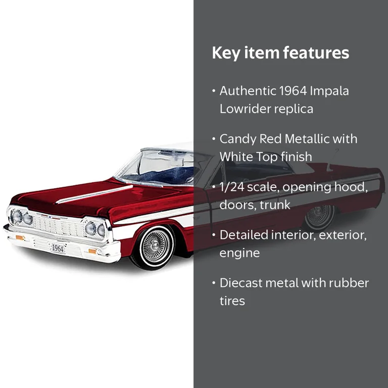 Motormax 1964 Chevrolet Impala Lowrider Hard Top Diecast Model Car