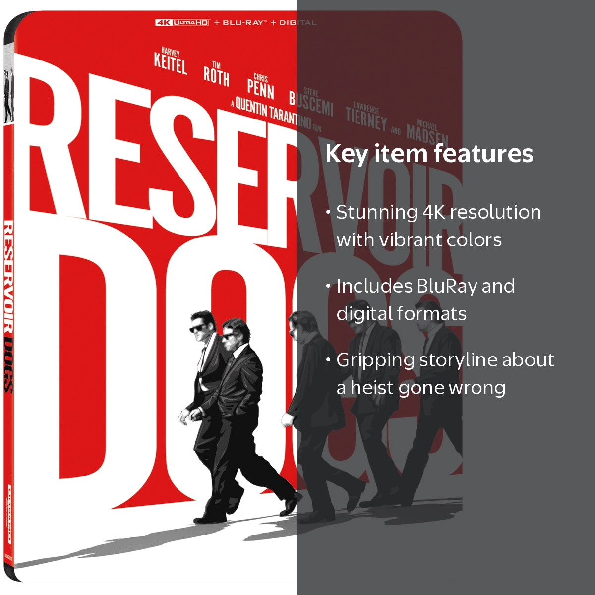 Reservoir Dogs (4K Ultra HD Blu-Ray, Digital) (Standard Edition