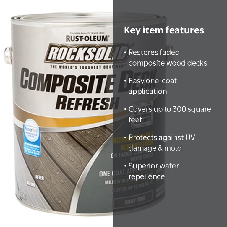 Rust-Oleum RockSolid Composite Deck Refresh, Gray, 1 - Walmart.com