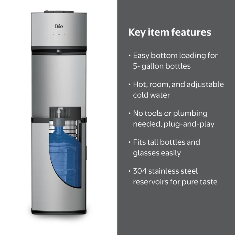 Brio, 530 Series Bottom-Load Water Cooler Dispenser, 5 gal
