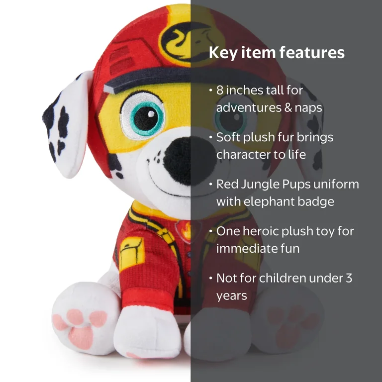 PAW Patrol Jungle Pups, Marshall 8-Inch Plush Toy - Walmart.com