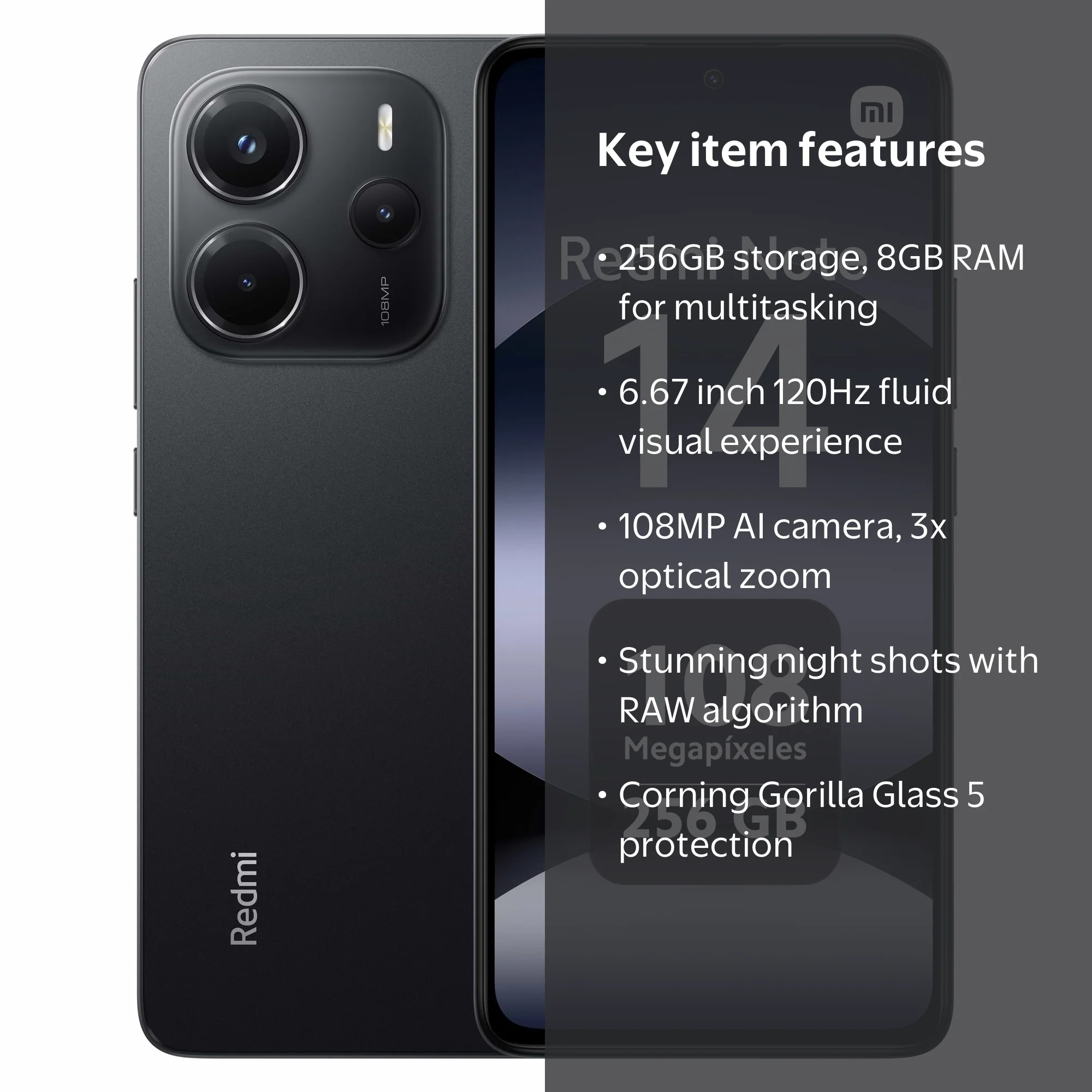 Xiaomi Redmi Note 14 4G LTE for Tmobile Mint Tello Global 256GB +