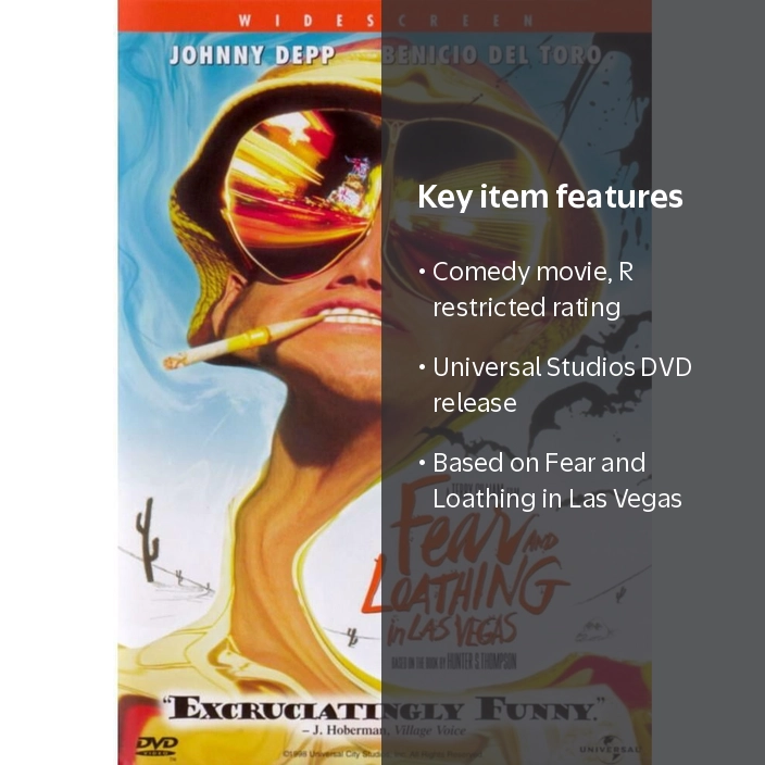 ミュージック Fear, and Loathing in Las Vegas DVD Fear and Loathing in Las Vegas [DVD] - Walmart.com