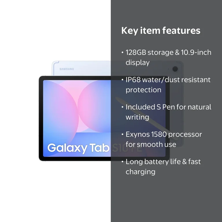 Samsung Galaxy Tab S10 FE Android Tablet, 128GB, 10.9