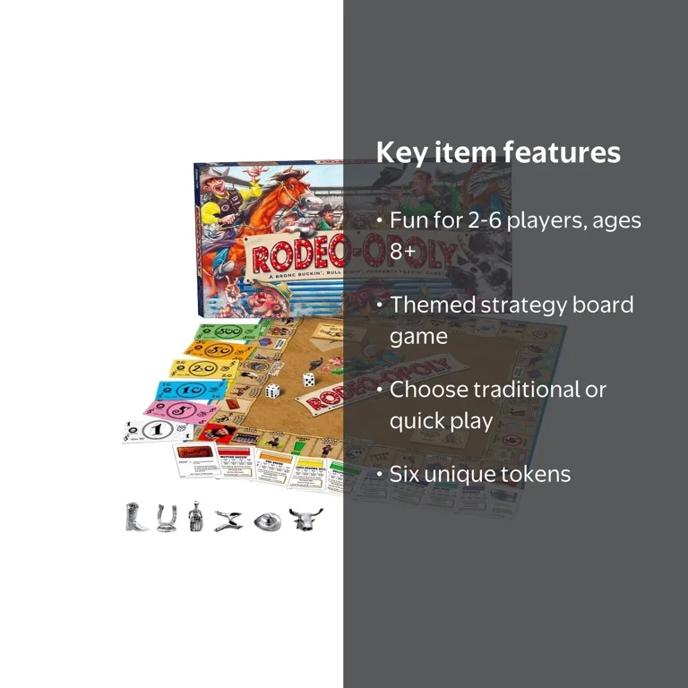 Late for the Sky, Rodeo Opoly Board Game, Giddy Up! - Walmart.com