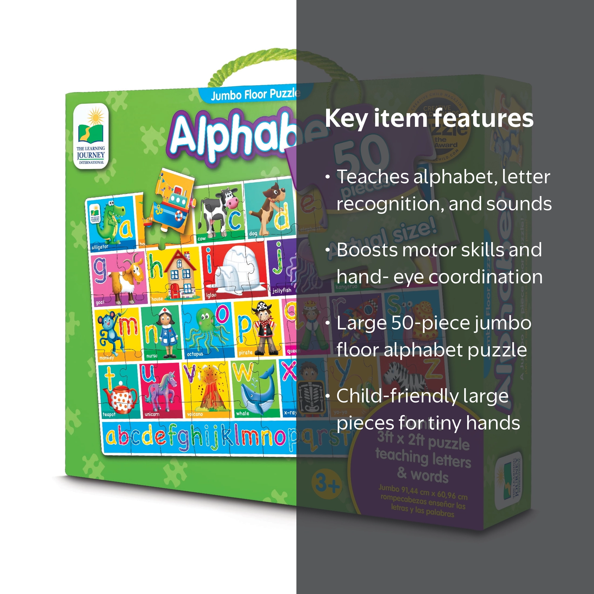 ABC The Learning Journey 436318 Jumbo Floor Alphabet Puzzle, 50 pcs