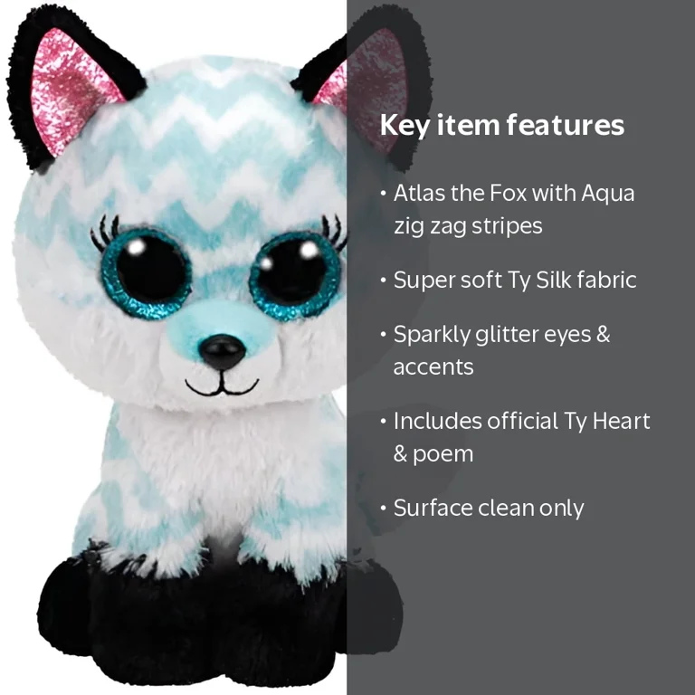TY Beanie Babies Atlas the Fox 6