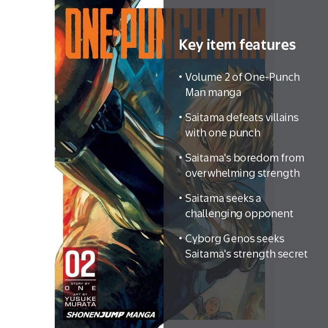One-Punch Man, Volume 2, Manga Series, Hero Action - Walmart.com