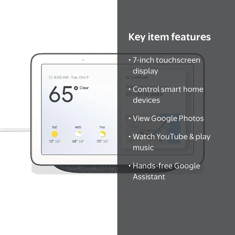 Google Nest Hub Home Smart Display Assistant - Charcoal - Walmart.com