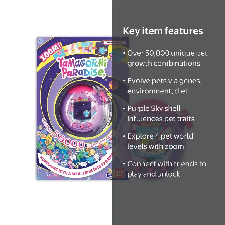 Bandai Tamagotchi Paradise Digital Pet Purple Sky Shell - Walmart.com