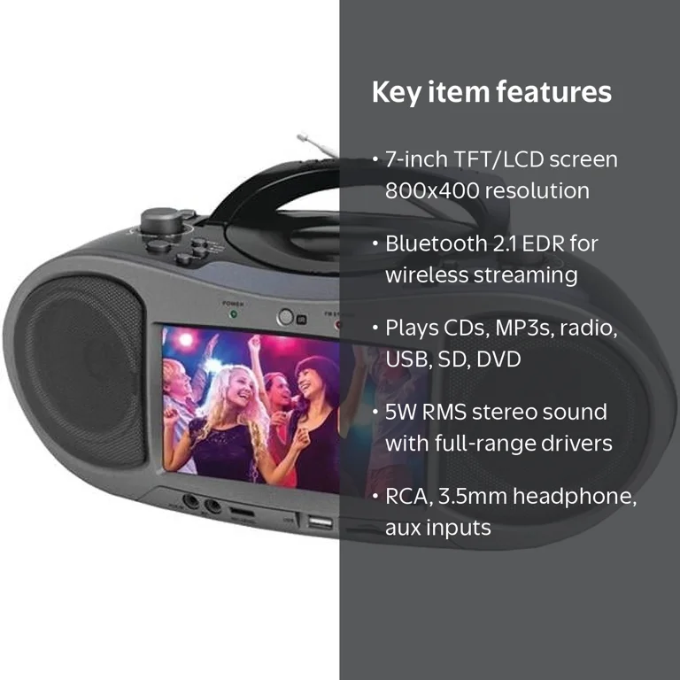 CB Distributing ST114311 800 x 400 Stereo DVD Player with