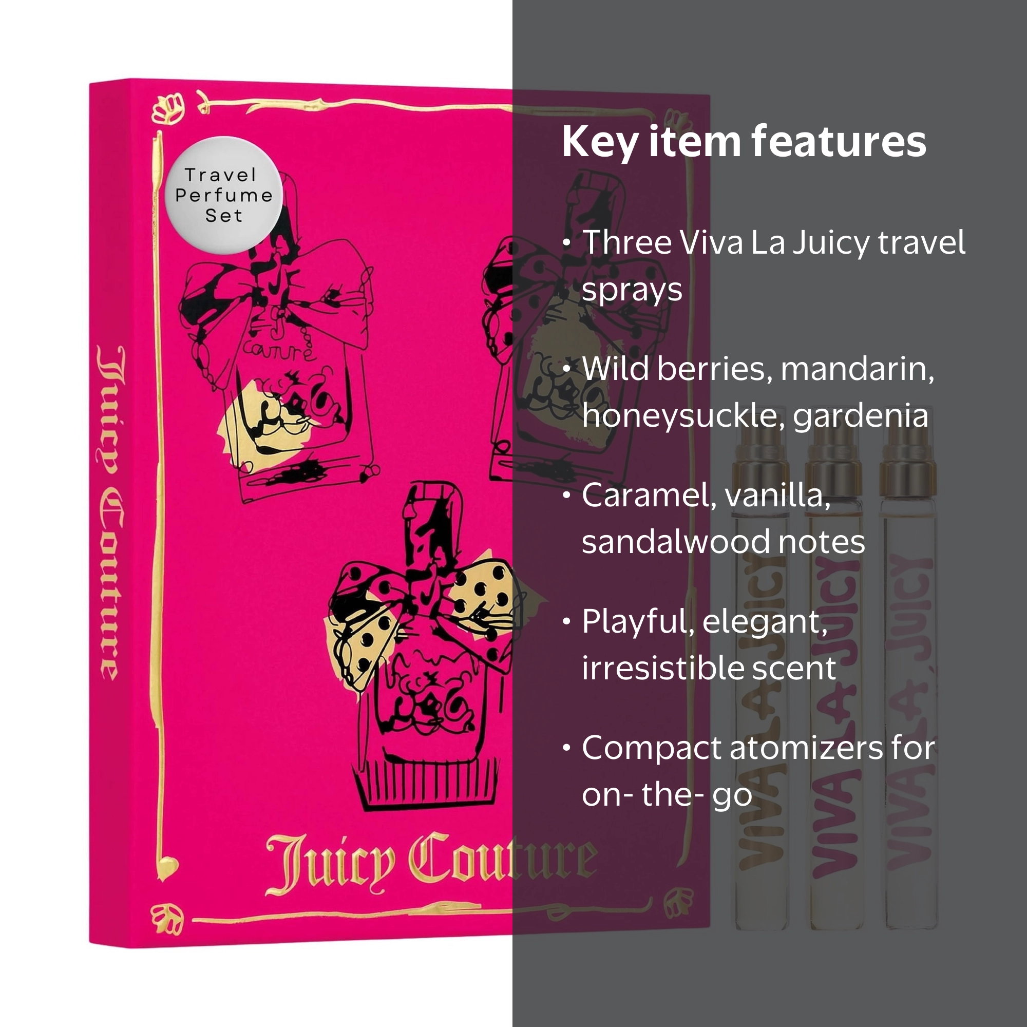 Juicy Couture Viva La Juicy 3-Piece Travel Spray Perfume Gift Set