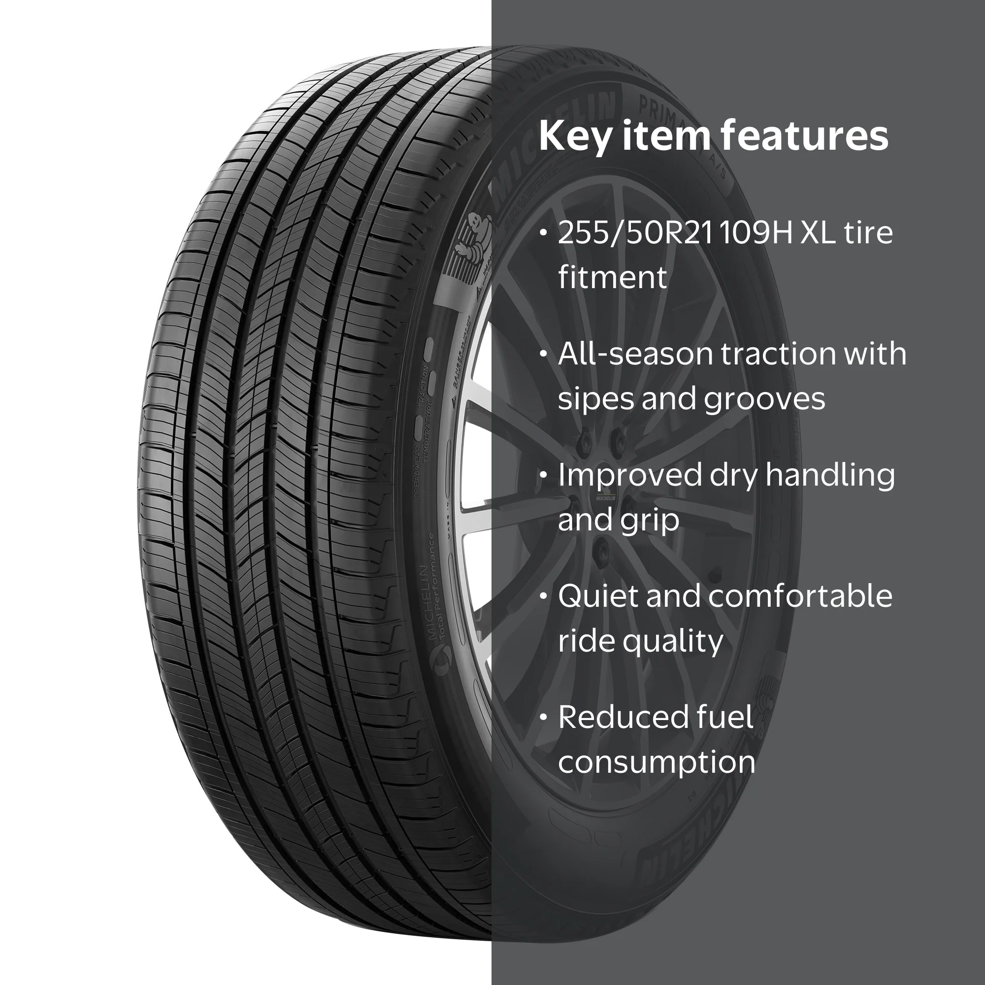Michelin Primacy A/S 255/50R21 109H XL - Walmart.com