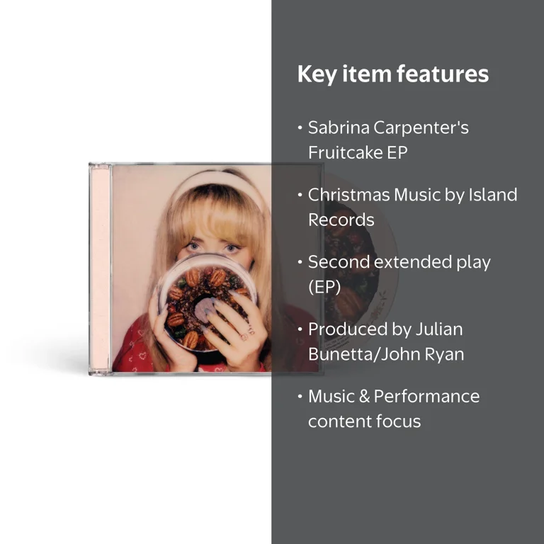 Sabrina Carpenter - Fruitcake CD, Music & Performance - Walmart.com