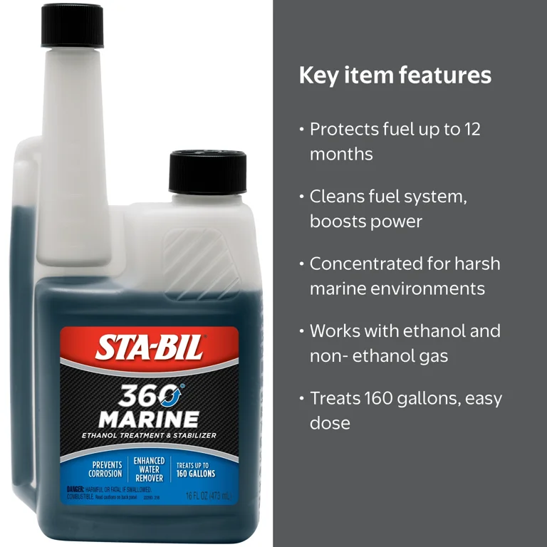 STA-BIL 360 Marine Ethanol Treatment & Fuel Stabilizer - Treats