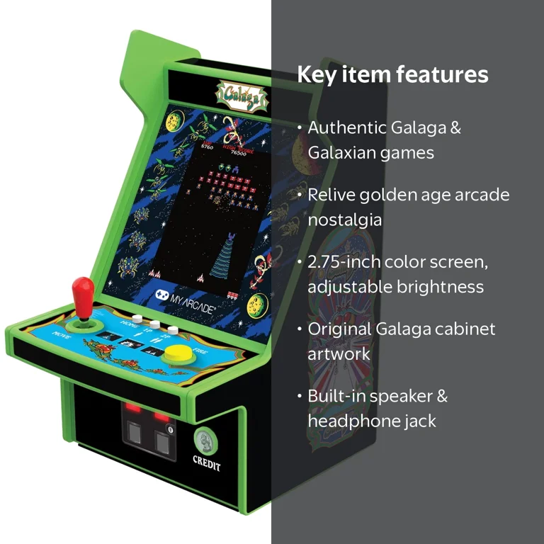 My Arcade Galaga/GALAXIAN Micro Player Pro - Walmart.com