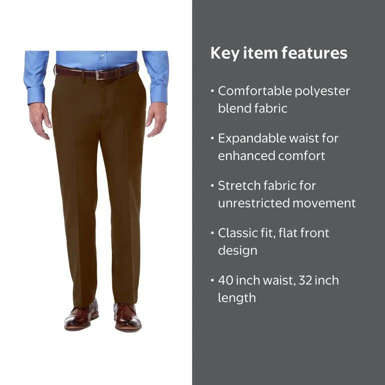 Men's Haggar® Premium Comfort Expandable-Waist Classic-Fit Stretch