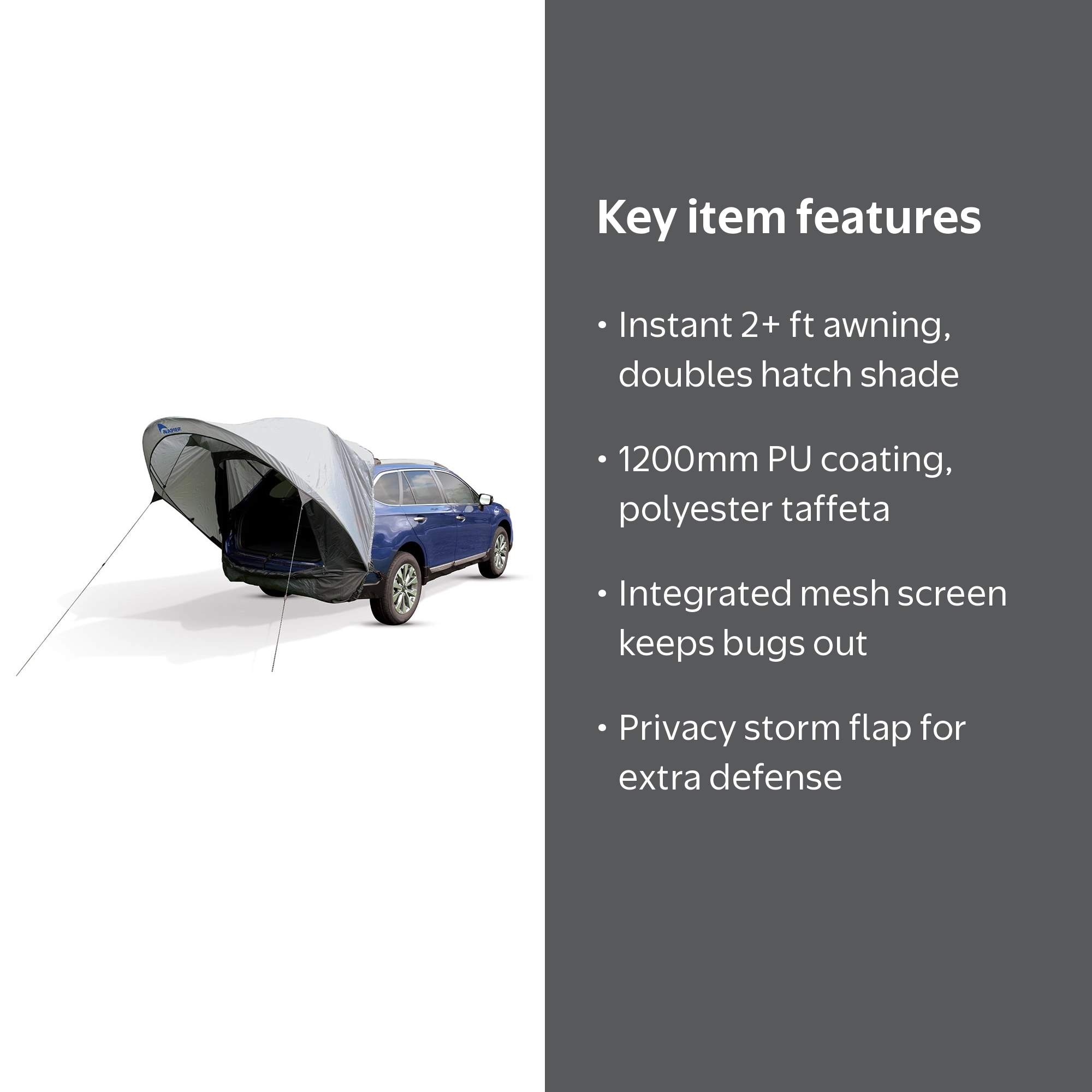 Napier Outdoors, Sportz Cove Grey Tailgate Awning Tent, 61000
