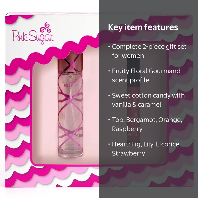 Pink Sugar, Perfume Gift Set, 2 Pieces, Women, 1.7 oz Eau de