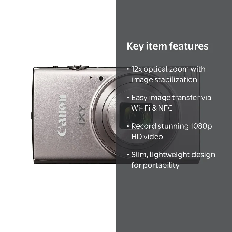 Canon Compact Digital Camera IXY 650, Silver, 20.2 MP CMOS Sensor