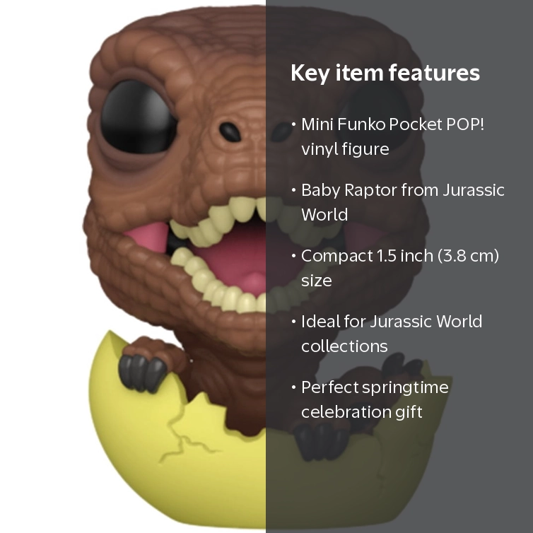 Funko Pocket POP! Egg: Jurassic Park World, Baby Raptor - Walmart.com