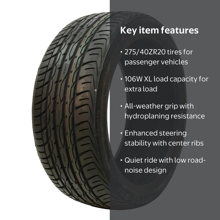 Zenna, Passenger Tire, All Season, 275/40ZR20 106W XL - Walmart.com
