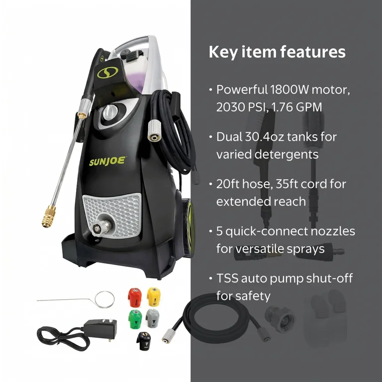 Open Box Sun Joe Electric Pressure Washer, Portable Power Washer