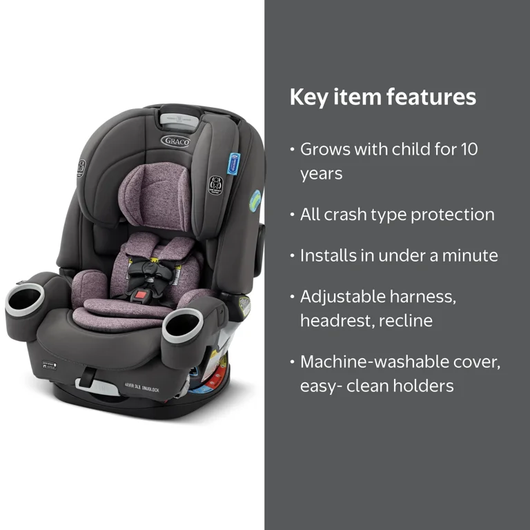 Graco 4Ever DLX SnugLock 4-in-1 Convertible Car Seat in Leila