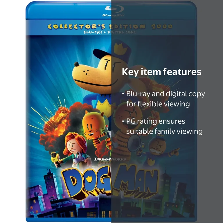 Dog Man (Blu-ray + Digital Copy), Family, DreamWorks - Walmart.com