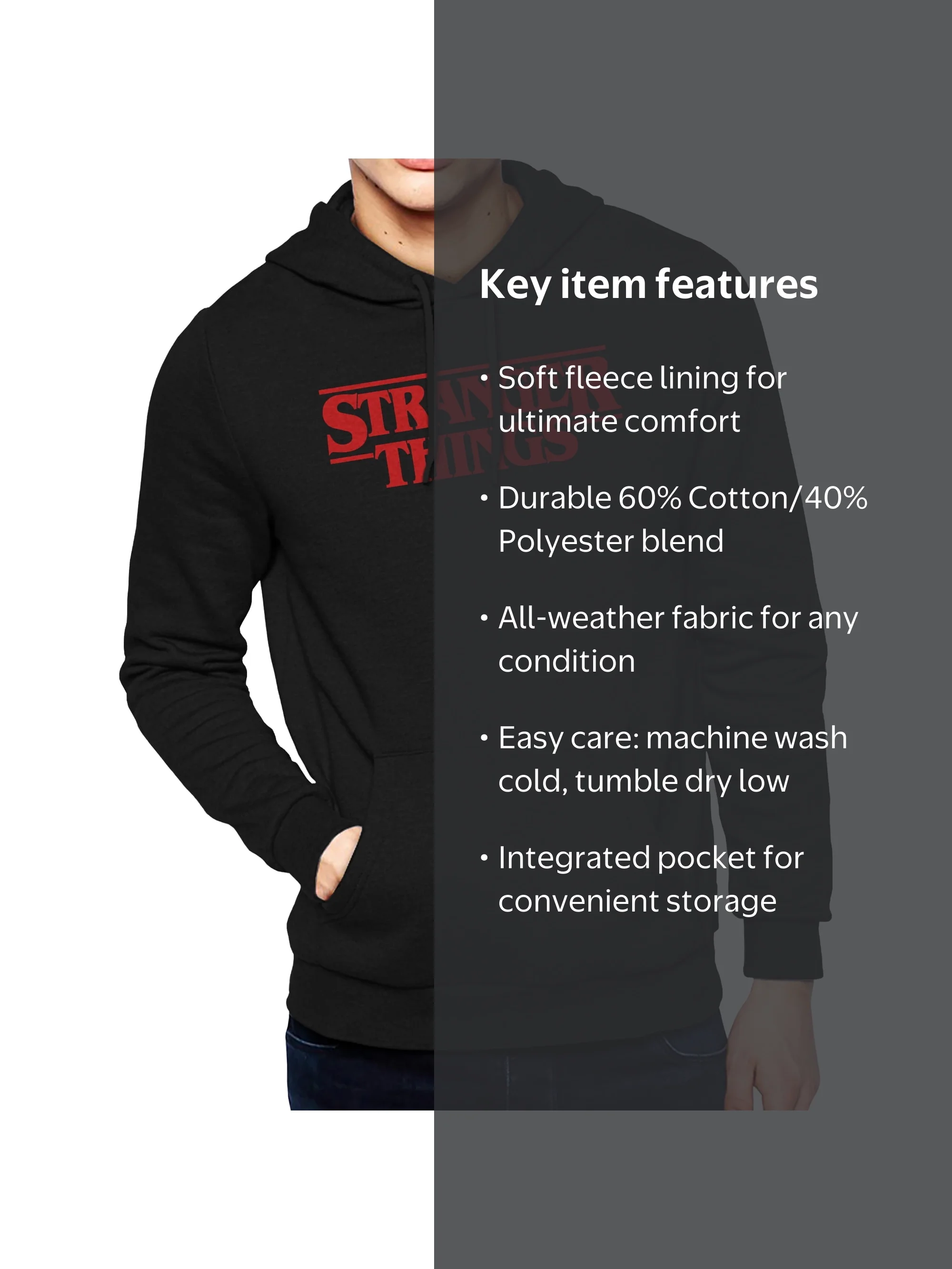 Netflix Stranger Things Logo Hoodie - Official Merchandise