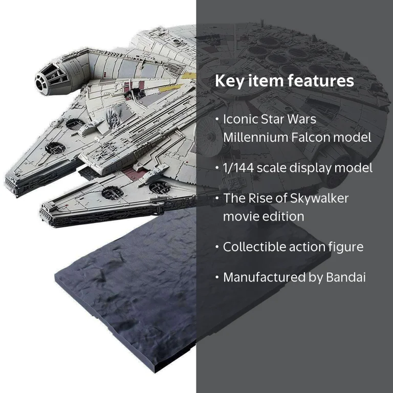 Bandai Star Wars Millennium Falcon The Rise of Skywalker 1/144