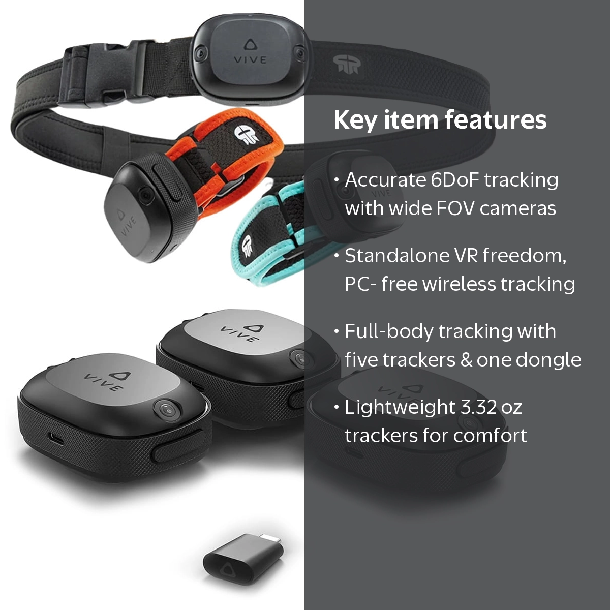 HTC VIVE Ultimate Tracker 3+1 Kit with TrackStrap Set - Walmart.com