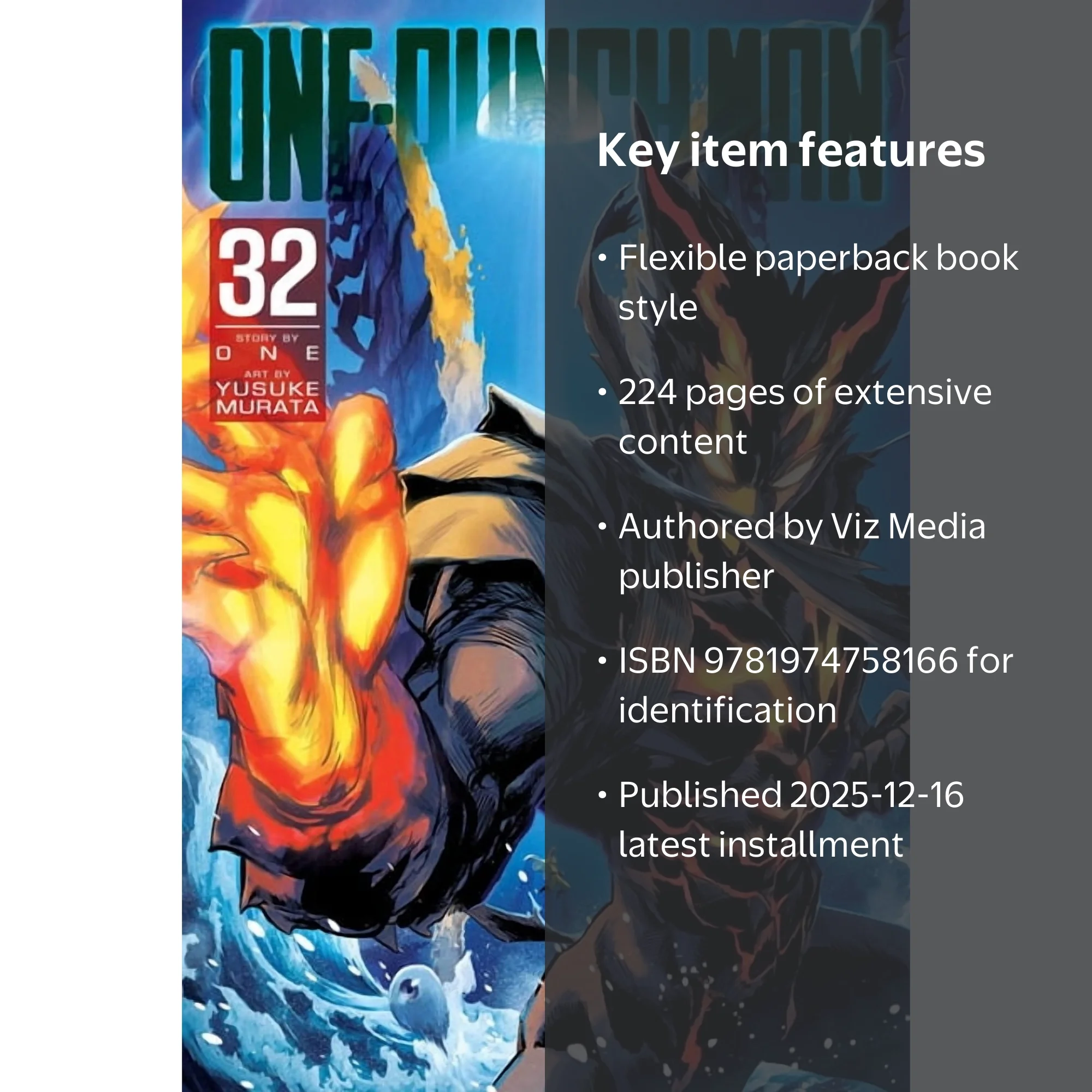 One-Punch Man, Vol. 32, Book 32, (Paperback) - Manga Graphic Novel