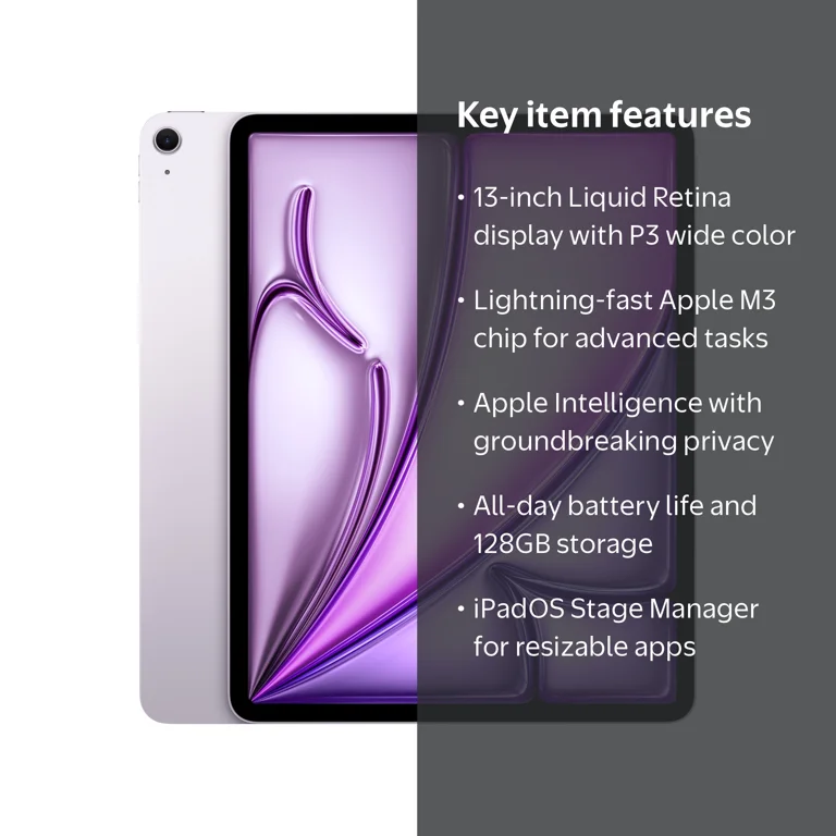 iPad Air 2025 (第7世代 M3) 128GB パープル 2025 Apple 13-inch iPad Air M3, Built for Apple Intelligence, Wi