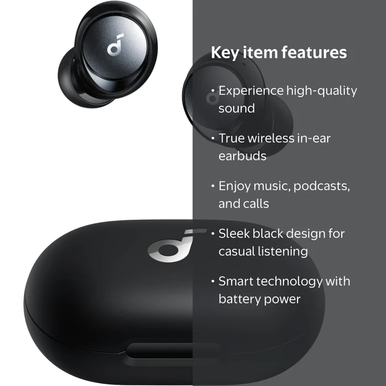 Soundcore, Earbuds, True Wireless, Black, 2-Piece Pack - Walmart.com