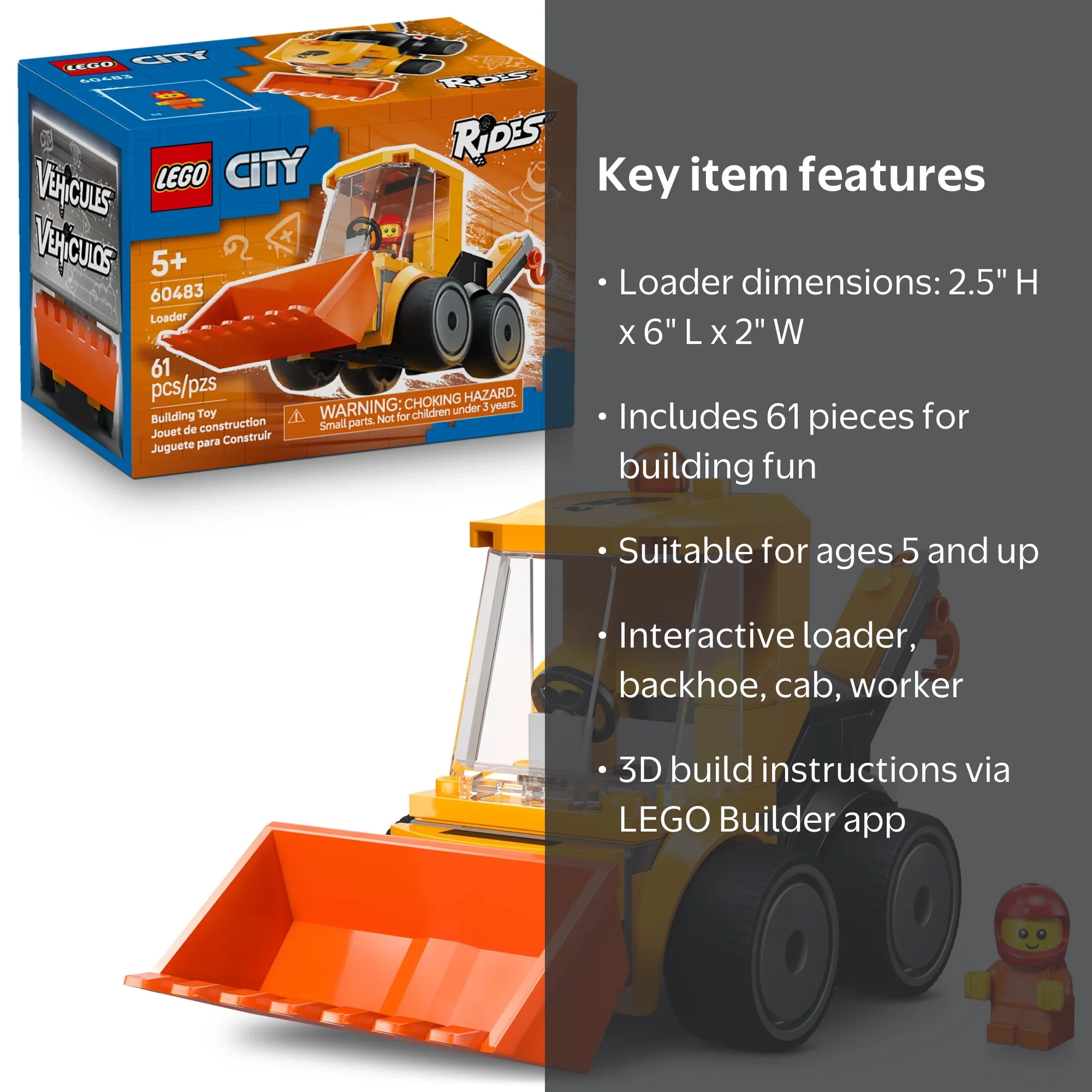 LEGO, Construction Toy, 60483, Pretend Play Set for Kids 5+