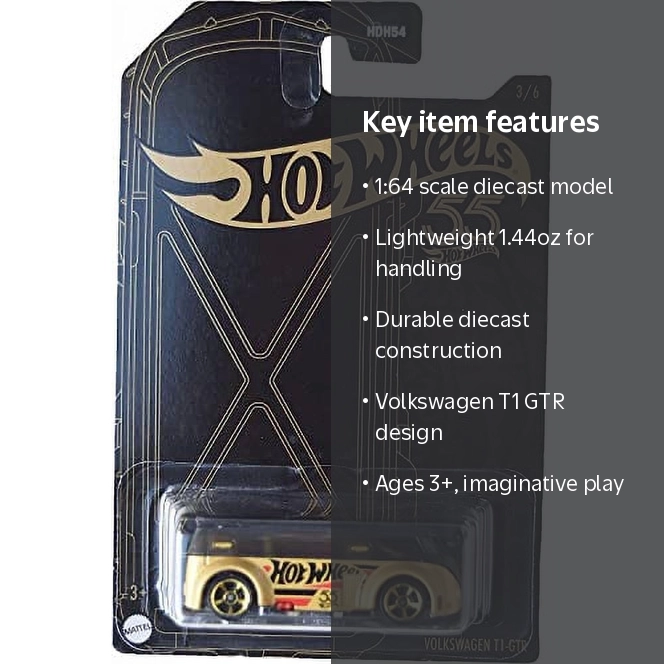 Hot Wheels 1:64 Scale Volkswagen T1 GTR, 55th Anniversary Die Cast